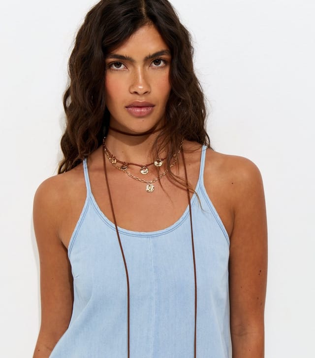 New Look Women's Light Blue Denim Midaxi Dress New Look - 3