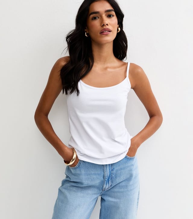 New Look Women's White Scoop Neck Cami Top New Look - 2