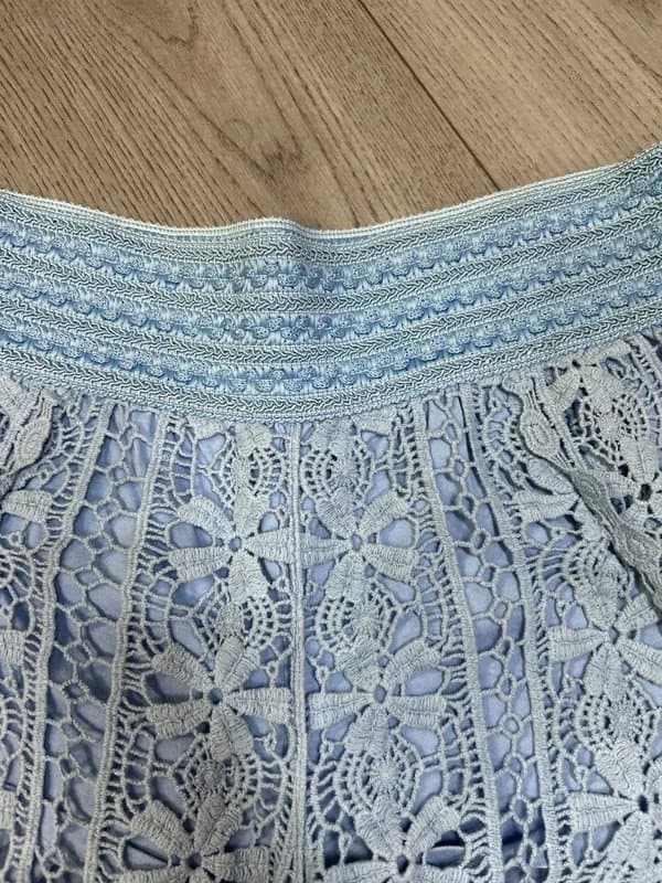 Topshop Pale blue lace shorts size 10 top shop
