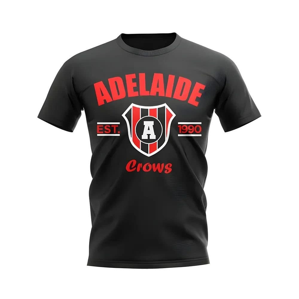 Adelaide United Adelaide United Men's Personalised Adelaide Established Football T-Shirt in Black