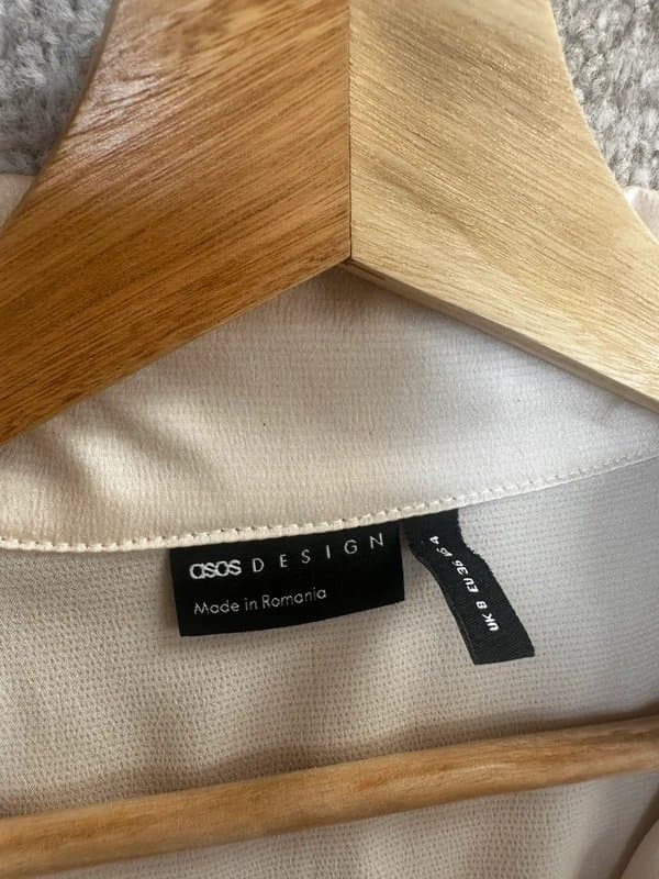 ASOS Design Cream satin style shirt