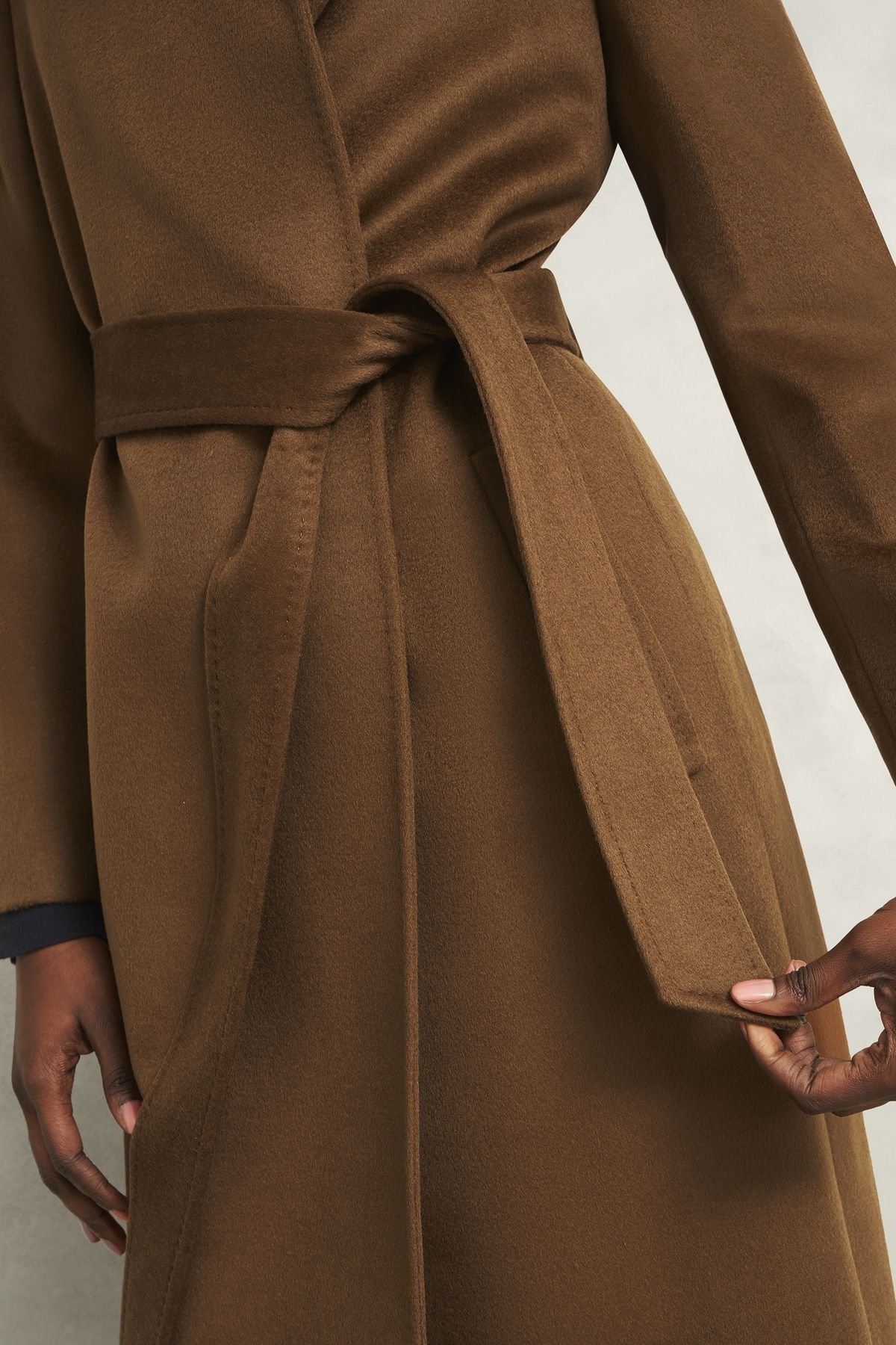 Hobbs London Hobbs London Women's Livia Coat in Chocolate - 3