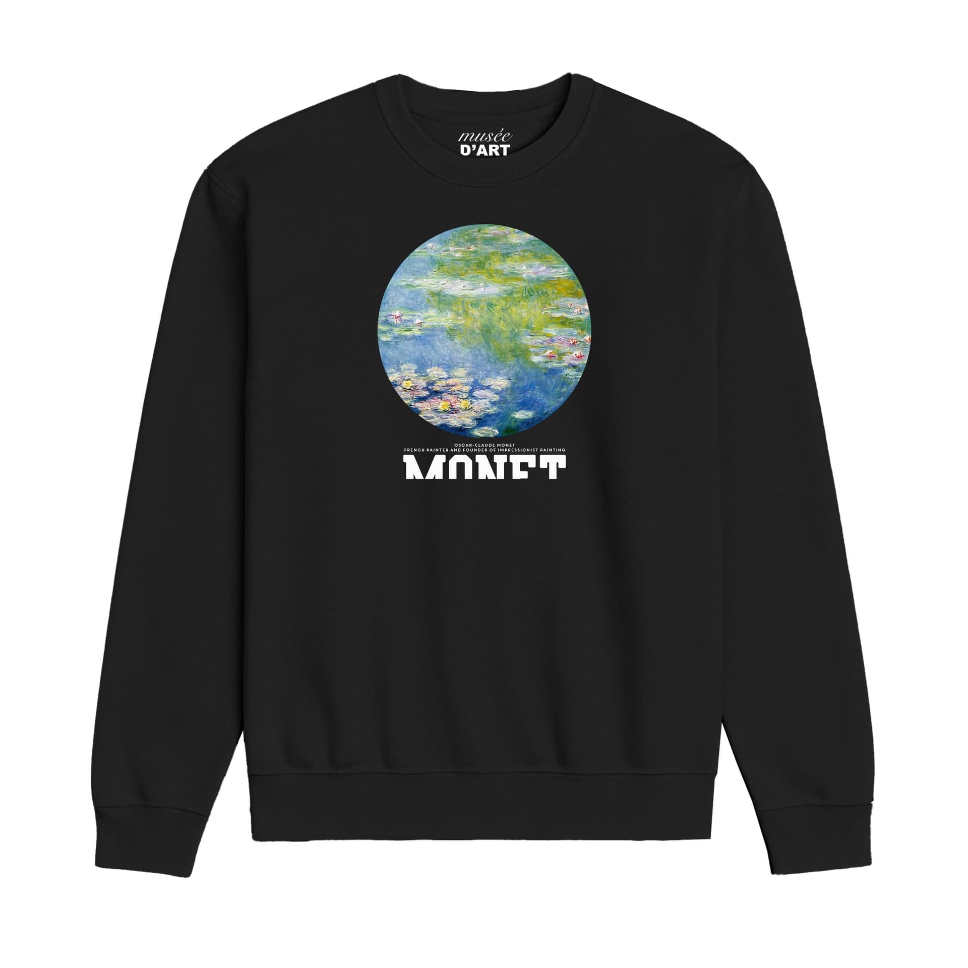 Musee DArt Musee D'Art Men's Monet - Water Lilies 1908 Sweatshirt in Black