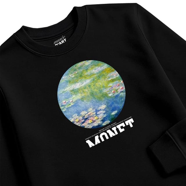 Musee DArt Musee D'Art Men's Monet - Water Lilies 1908 Sweatshirt in Black - 3