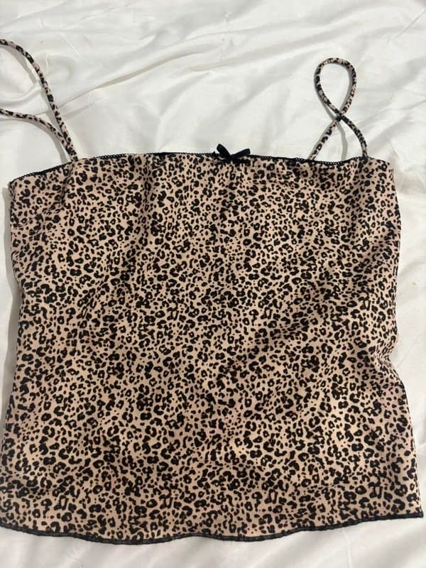 Bershka leopard print top
