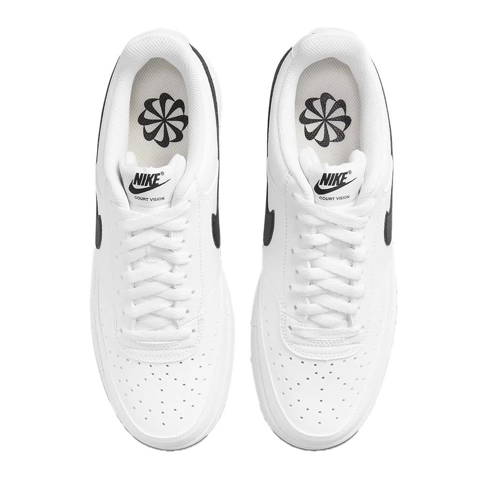 Nike Nike Men's Court Vision Synthetic Leather Trainers in White - 4
