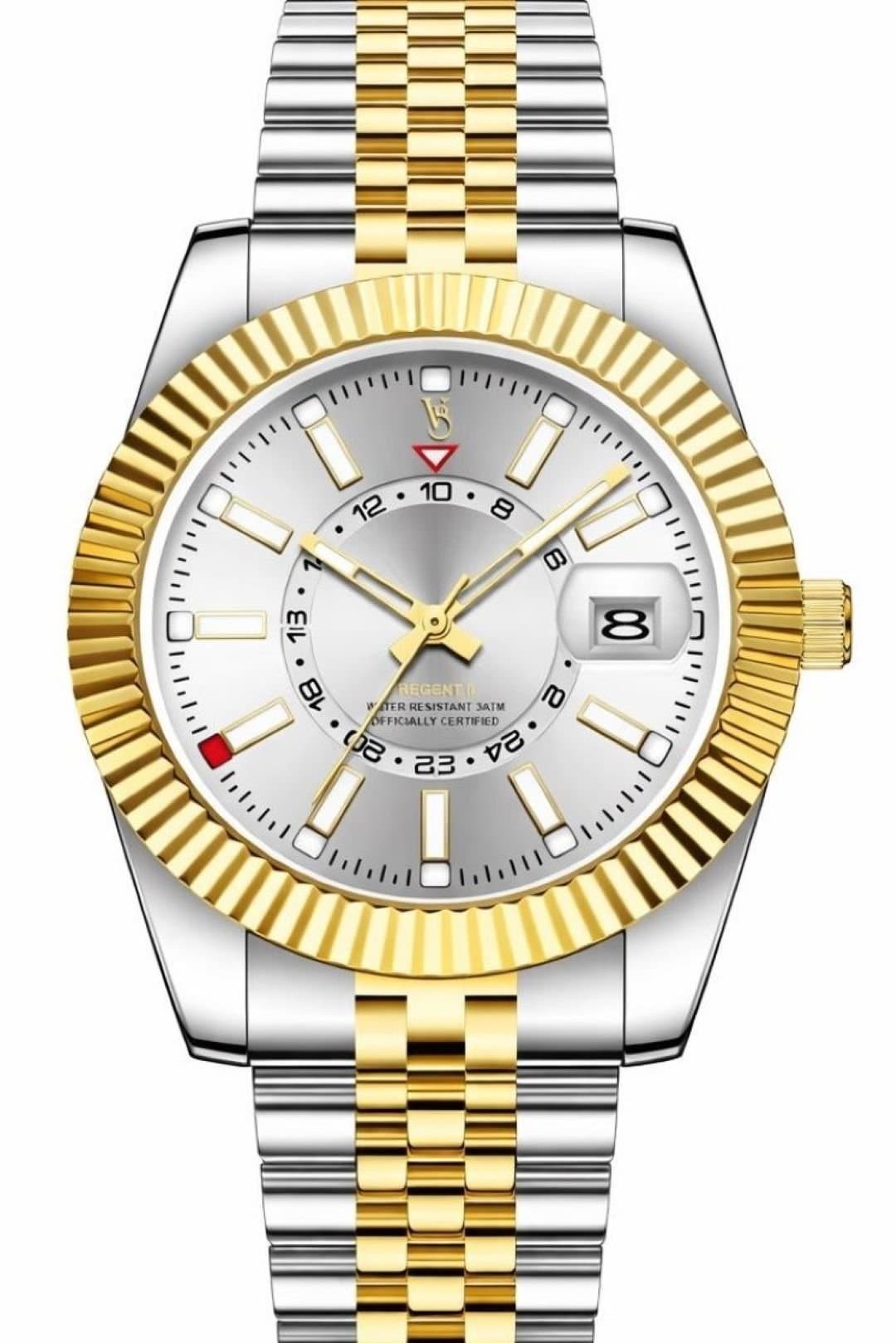 VON BREYER VON BREYER Men's Mens Watches Regent II Silver & Gold Analogue Watch For Men