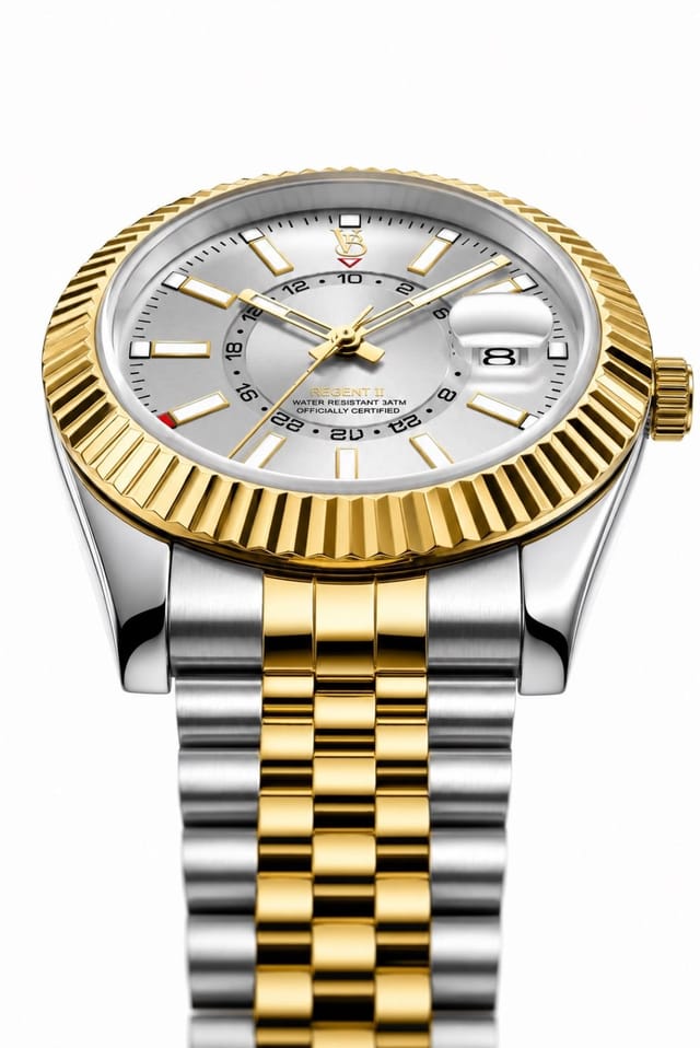 VON BREYER VON BREYER Men's Mens Watches Regent II Silver & Gold Analogue Watch For Men - 2