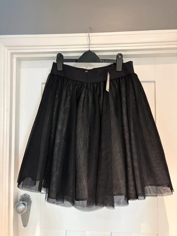 Warehouse Black Tulle Mini Skirt - Size 10