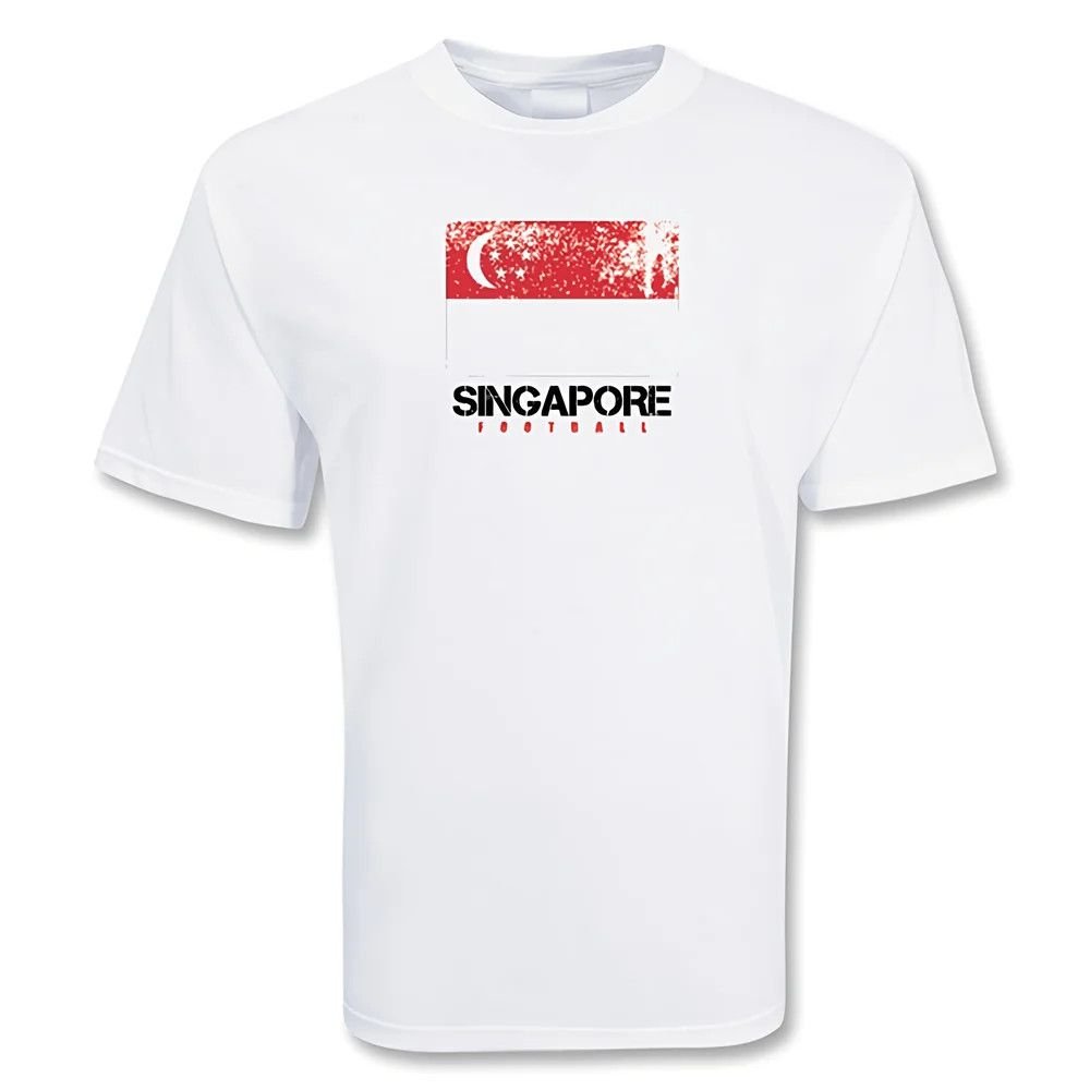 Singapore Singapore Men's Football T‑shirt in White - 1