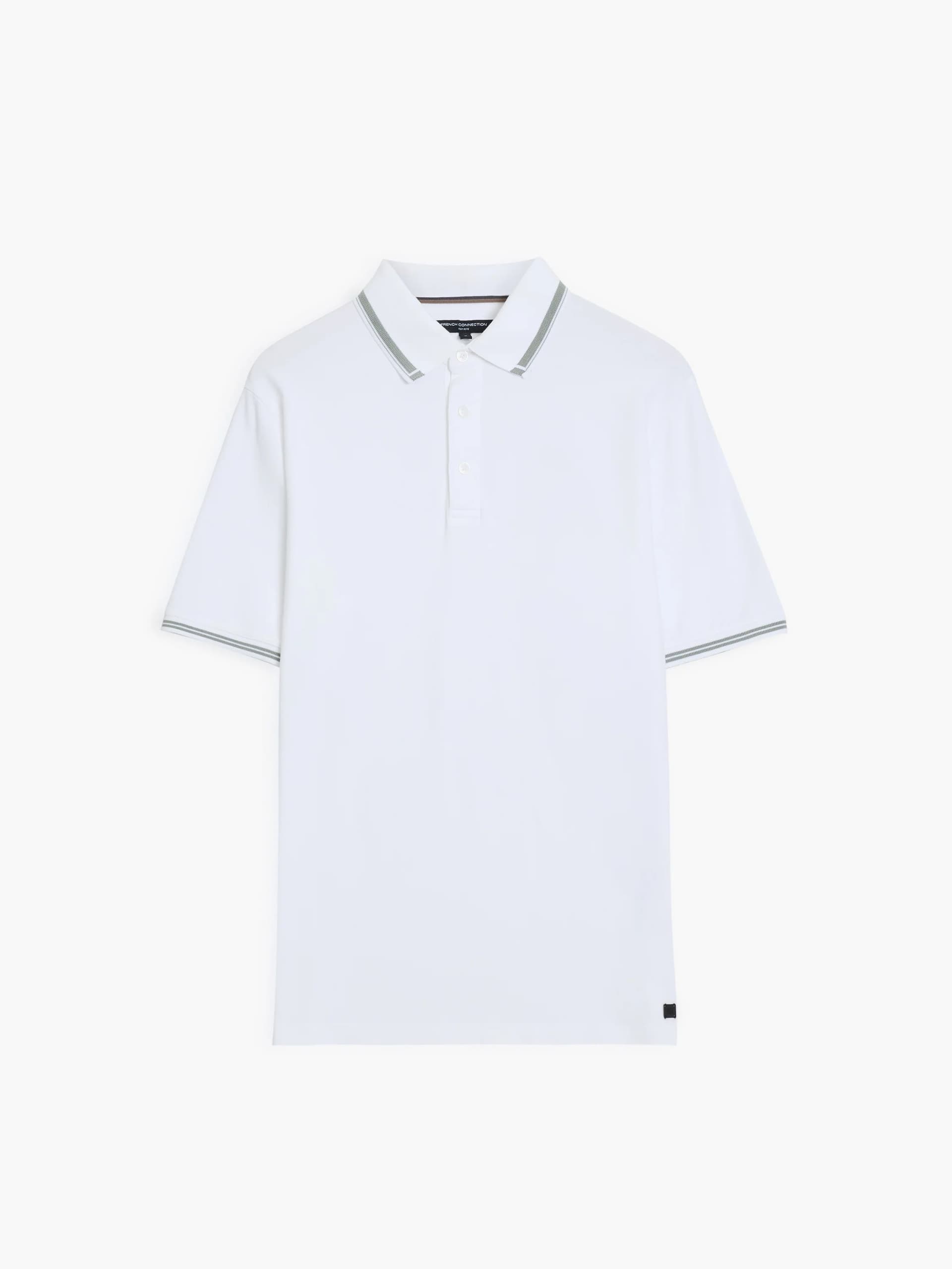 French Connection French Connection White/Shadow Mint Polo Shirt