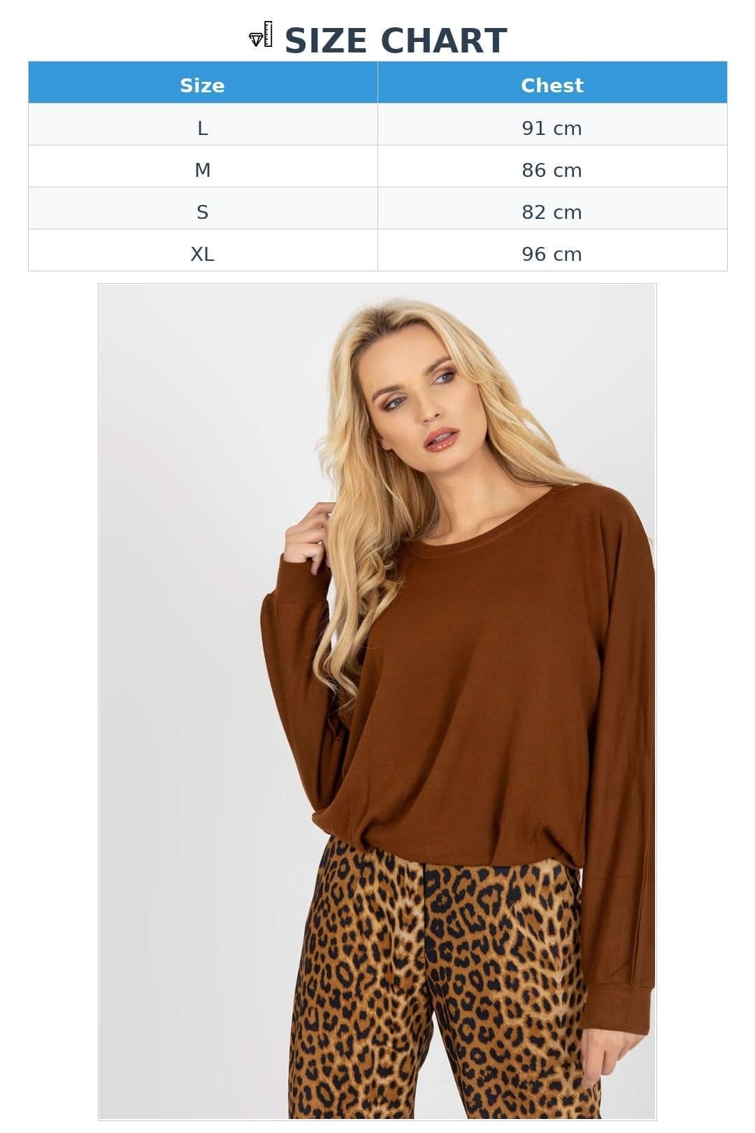 Love Lace Love Lace Women's Boat Neck Long Sleeve Sweater Slit in Brown - 4