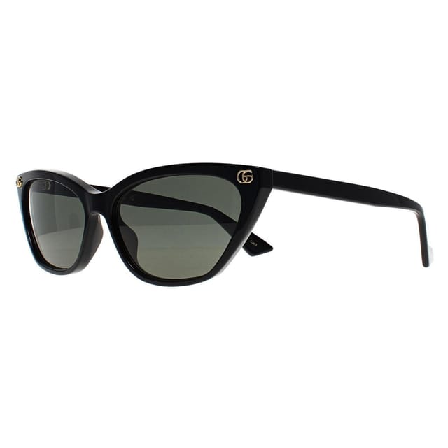 Gucci Gucci Women's Cat Eye Shiny Black Grey GG1815S - 2