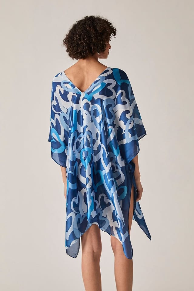 James Lakeland James Lakeland Women's Blue Heart Print Kaftan - 2