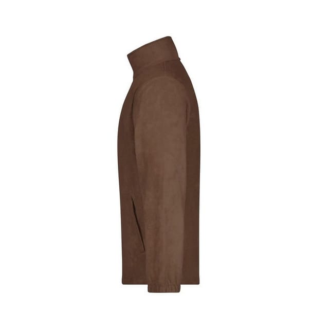James and Nicholson James and Nicholson Men's Full Zip Fleece Jacket in Brown - 3