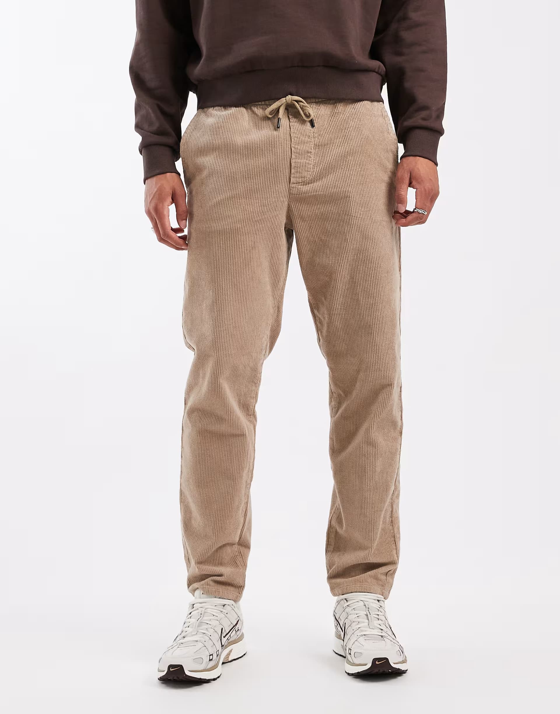 ASOS ONLY & SONS tapered cord trouser in beige