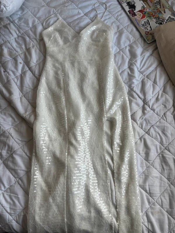 Bershka Bershka white sequin dress