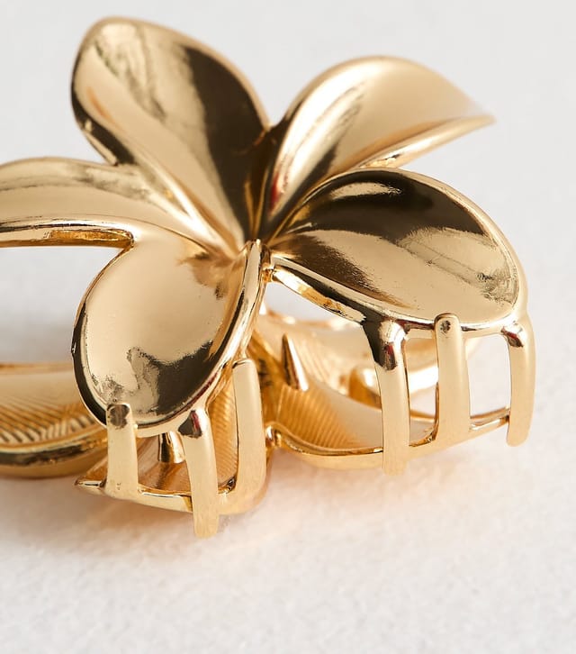 New Look Gold Tone Metal Flower Hair Clip New Look - 3