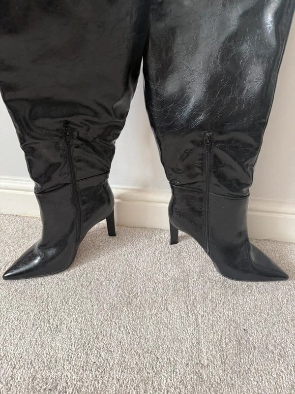 ASOS Knee High Faux Leather Boots - 1
