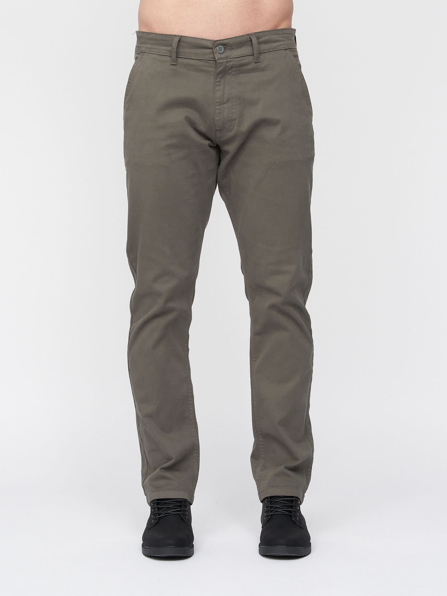 Duck&Cover Duck&Cover Moretor Men's Slim-Fit Lightweight Stretch Canvas Chinos with Secure Penny Pocket in Olive