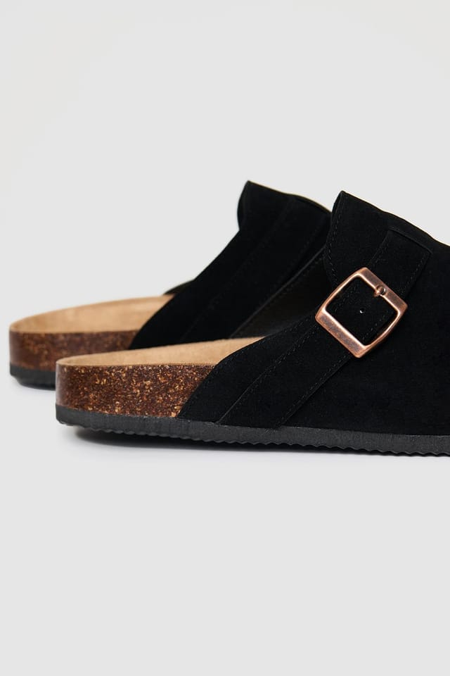 Threadbare threadbare Men's Faux Suede Mule Sandals in Black - 2