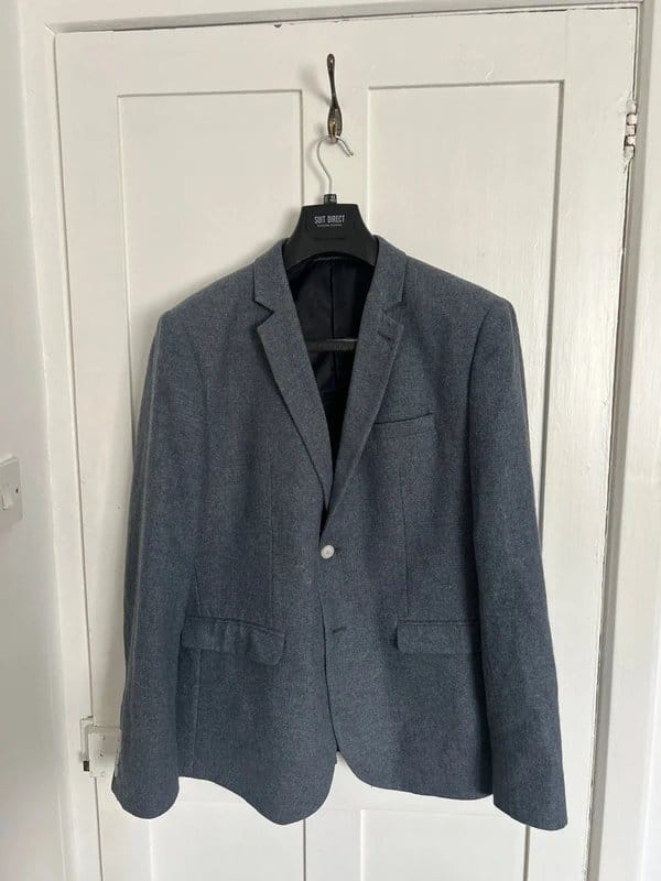 New Look Light Blue Wool Blazer