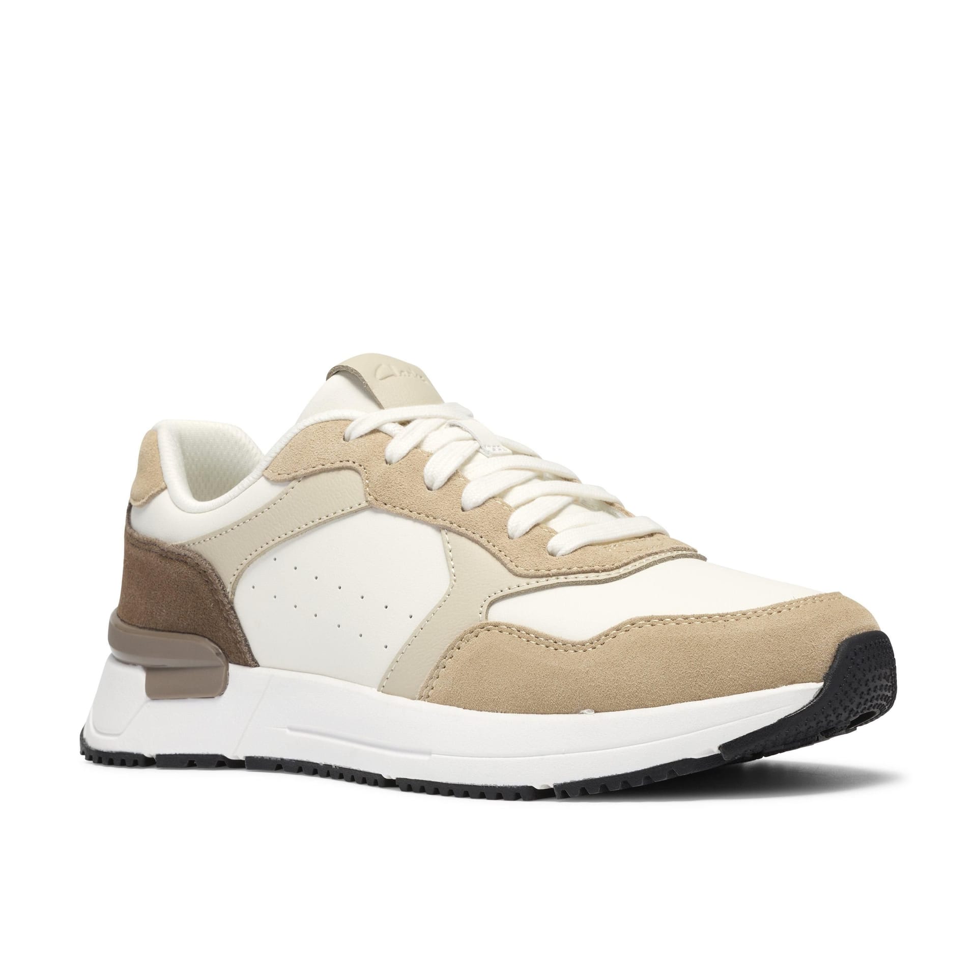 Clarks Clarks Men's Brayford Run Sand Combination Trainers in Beige - 4