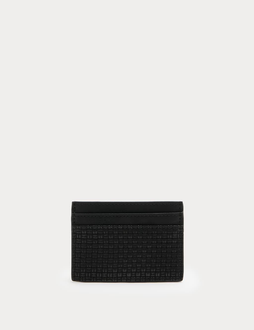Marks & Spencer M&S Textured Faux Leather Card Holder Black