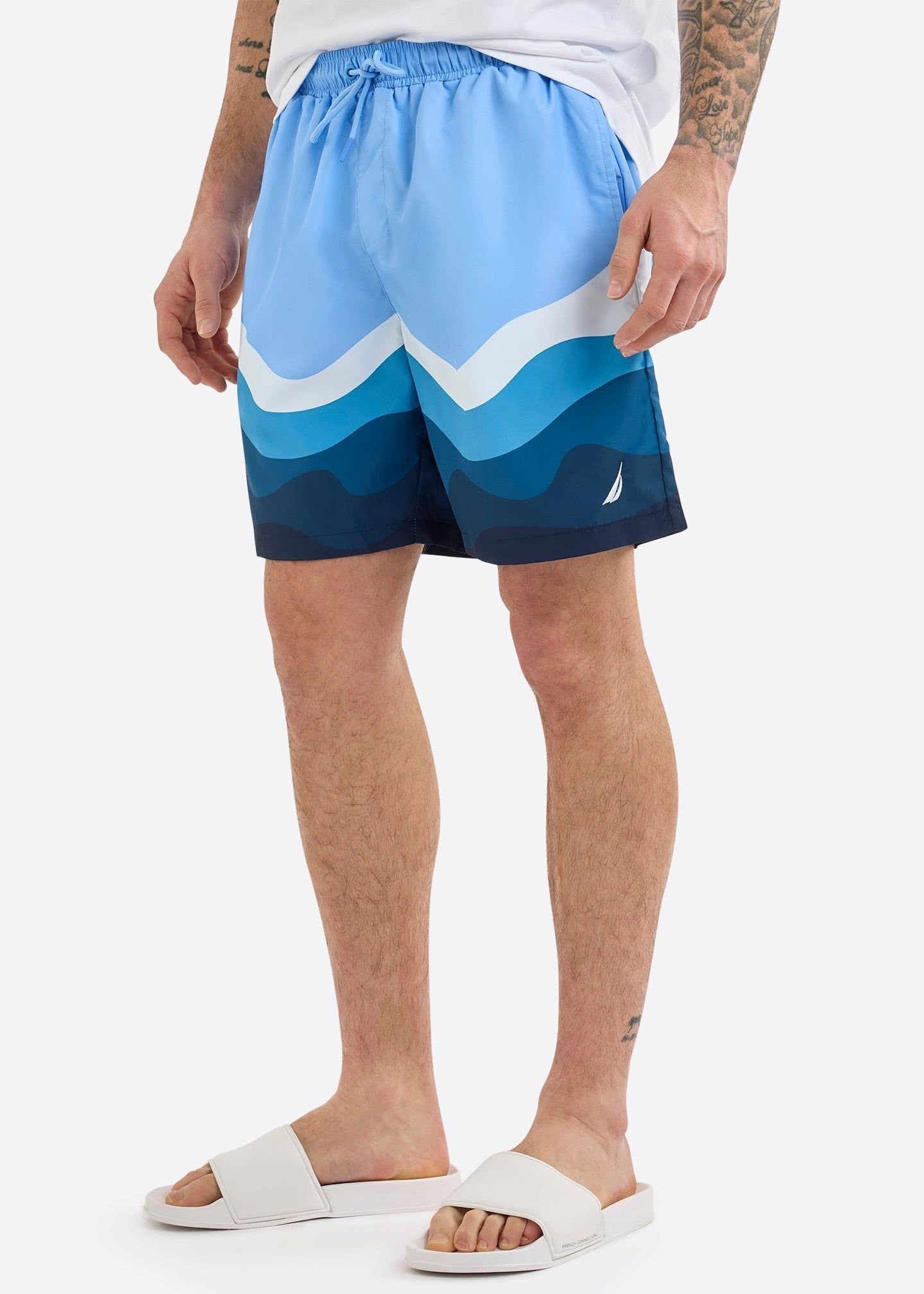 Nautica Nautica Men's Penrose 7" Swim Short in Blue