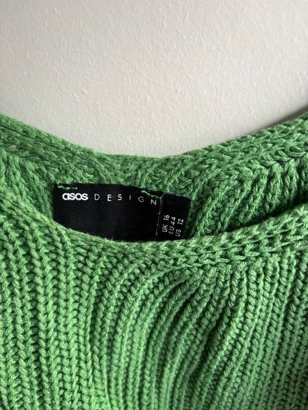 ASOS ASOS Design knitted crochet cropped vest in green and pink - 1