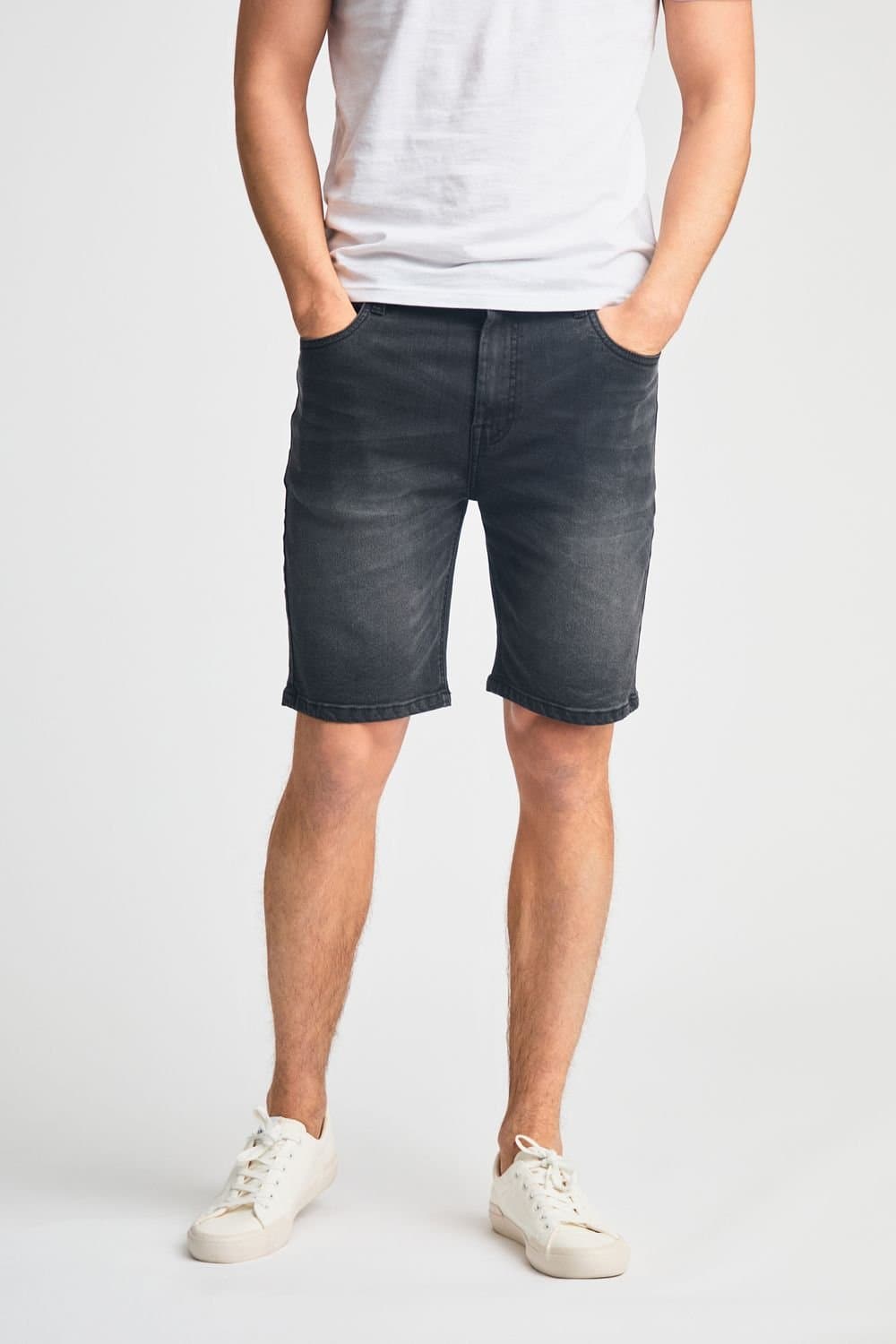Tokyo Laundry Tokyo Laundry Men's Cotton Blend Regular-Fit Denim Shorts in Black