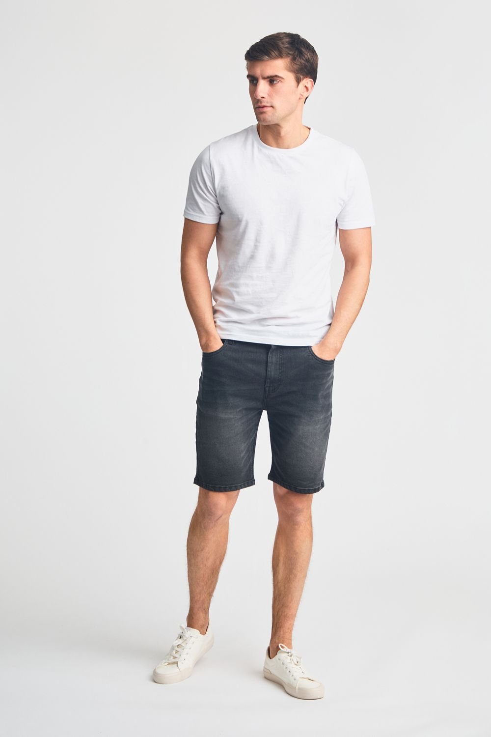 Tokyo Laundry Tokyo Laundry Men's Cotton Blend Regular-Fit Denim Shorts in Black - 3