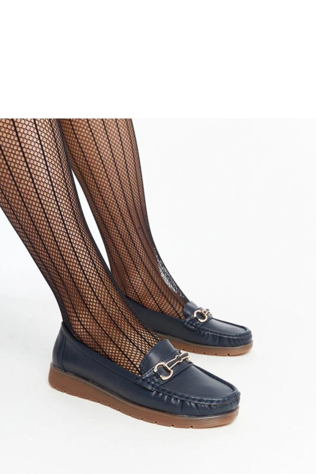 Love Lace Love Lace Women's Mocassin Anisah Slip On Buckle Loafers Round Toe Low Heel in Blue