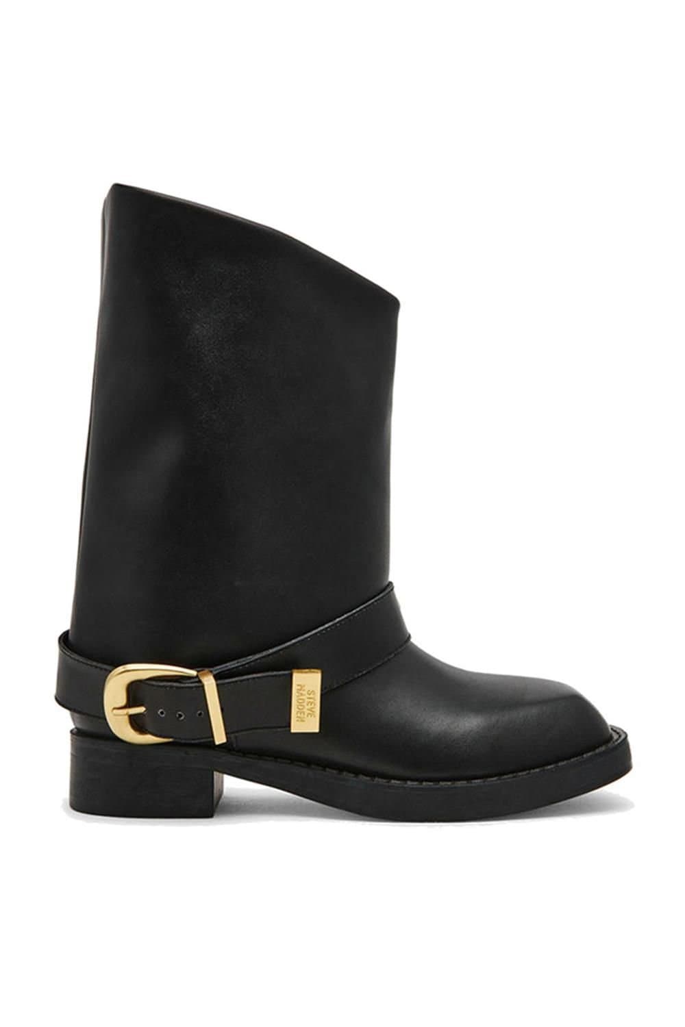 Steve Madden STEVE MADDEN Women's 'Climaxx Ankle Boot Black' Leather Boots in Black