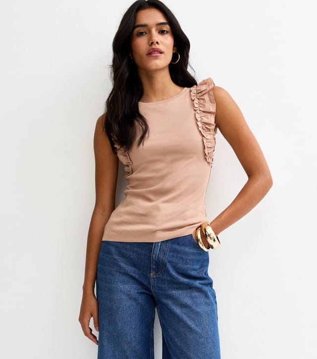 New Look Women's Pink Ruffle Sleeve Top New Look - 2