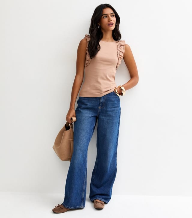 New Look Women's Pink Ruffle Sleeve Top New Look - 3
