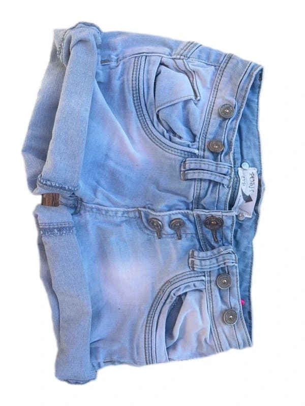 Push Up Low Rise Button Denim Shorts