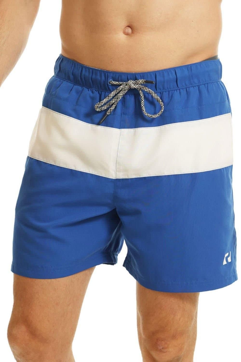 RIPT Essentials RIPT Essentials Men's Stripe Swim Shorts in Blue