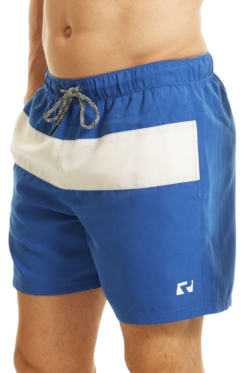 RIPT Essentials RIPT Essentials Men's Stripe Swim Shorts in Blue - 2