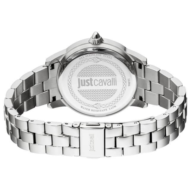 Just Cavalli Just Cavalli Women's Logo Mohair Ice Blue Dial Stainless Steel Watch in Silver - 2