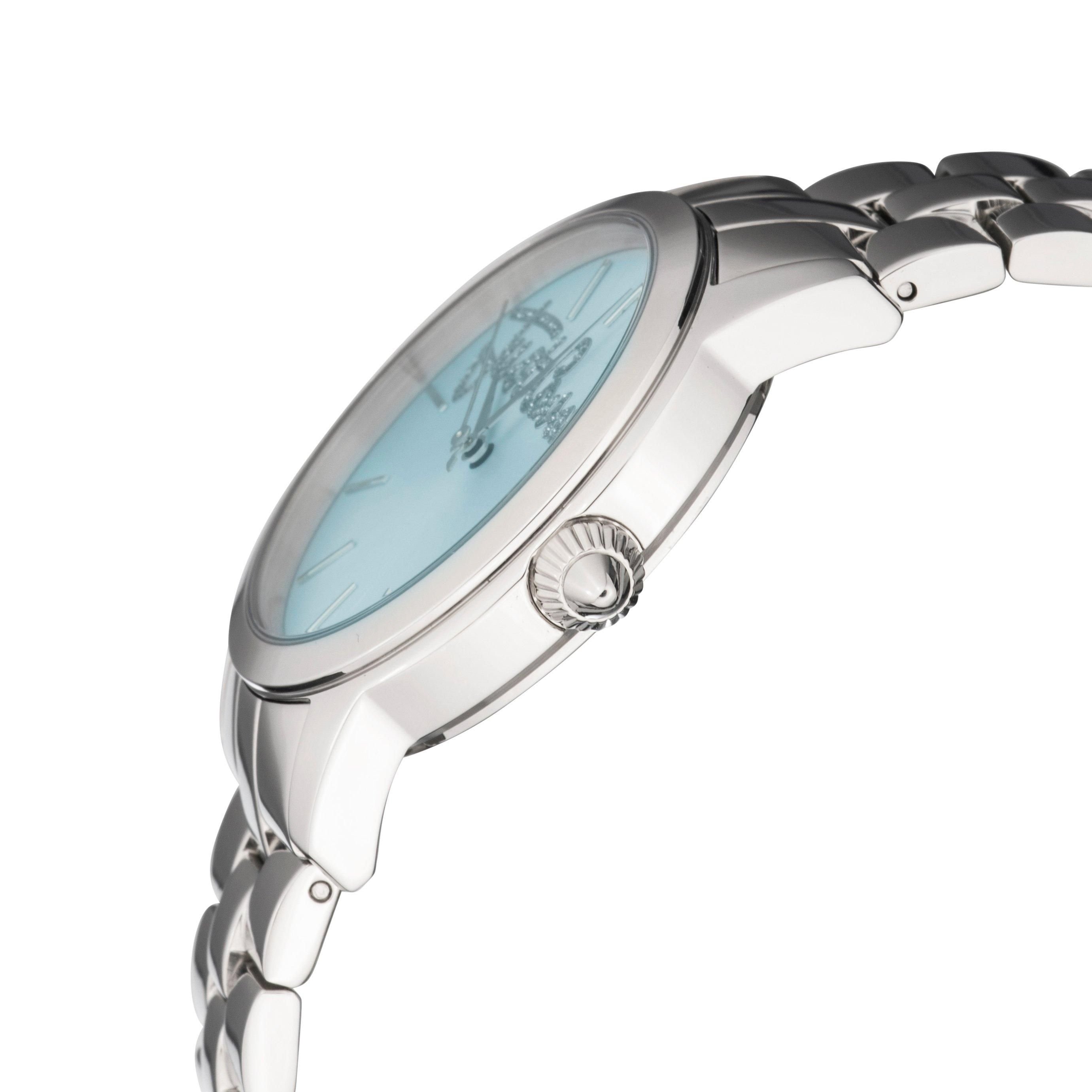 Just Cavalli Just Cavalli Women's Logo Mohair Ice Blue Dial Stainless Steel Watch in Silver - 3