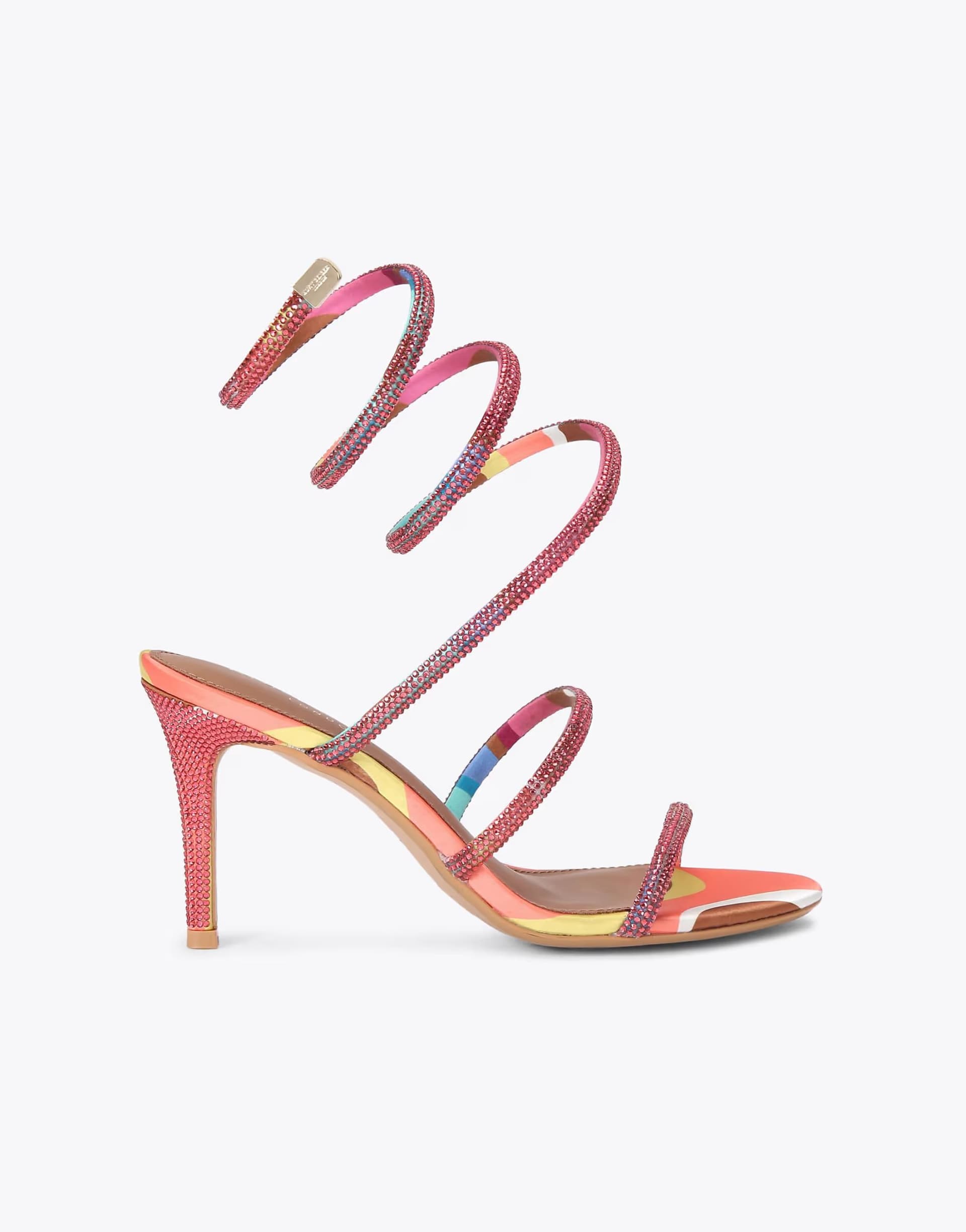ASOS Kurt Geiger London Spiral sandal heeled sandals in multi/other