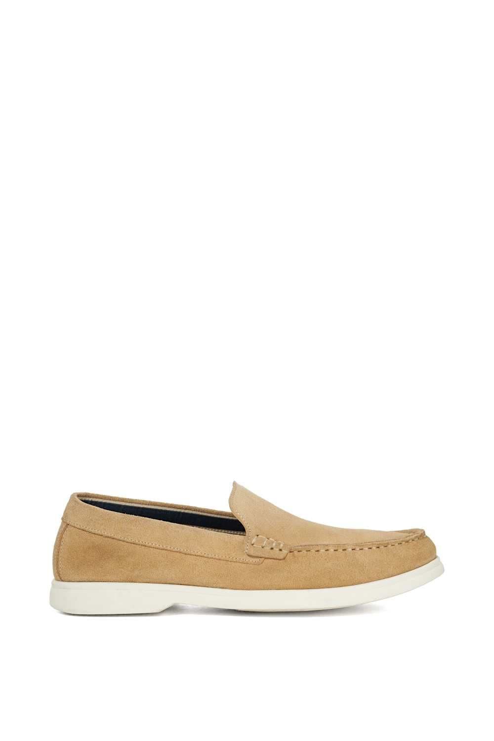 Dune London Dune London Men's Wide Fit 'Bufton' Suede Loafers in Natural