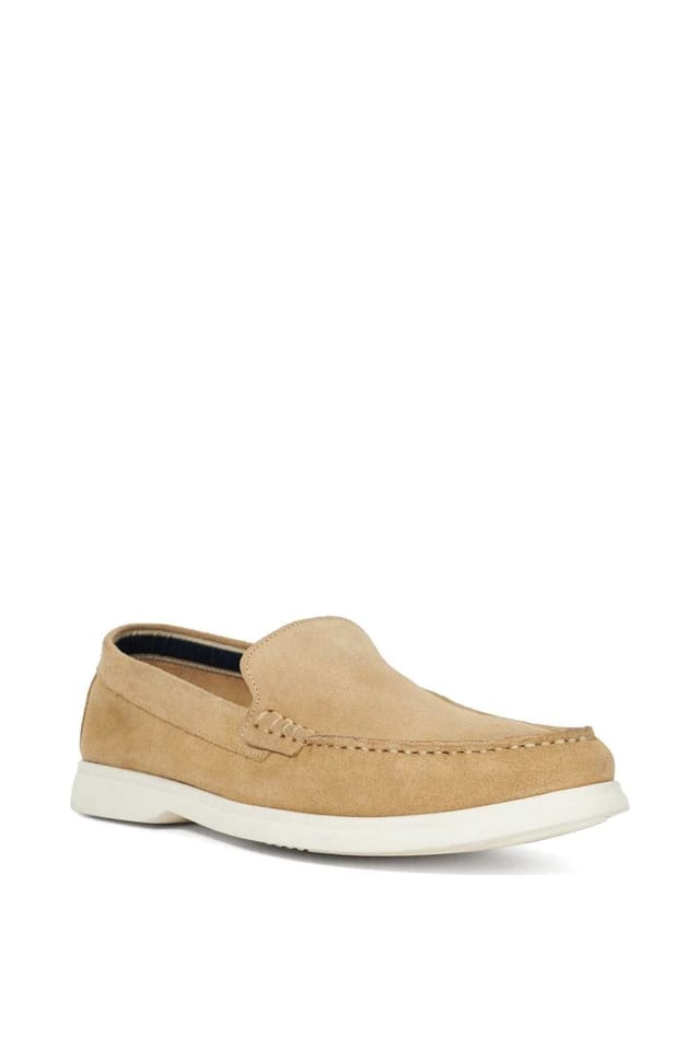 Dune London Dune London Men's Wide Fit 'Bufton' Suede Loafers in Natural - 2