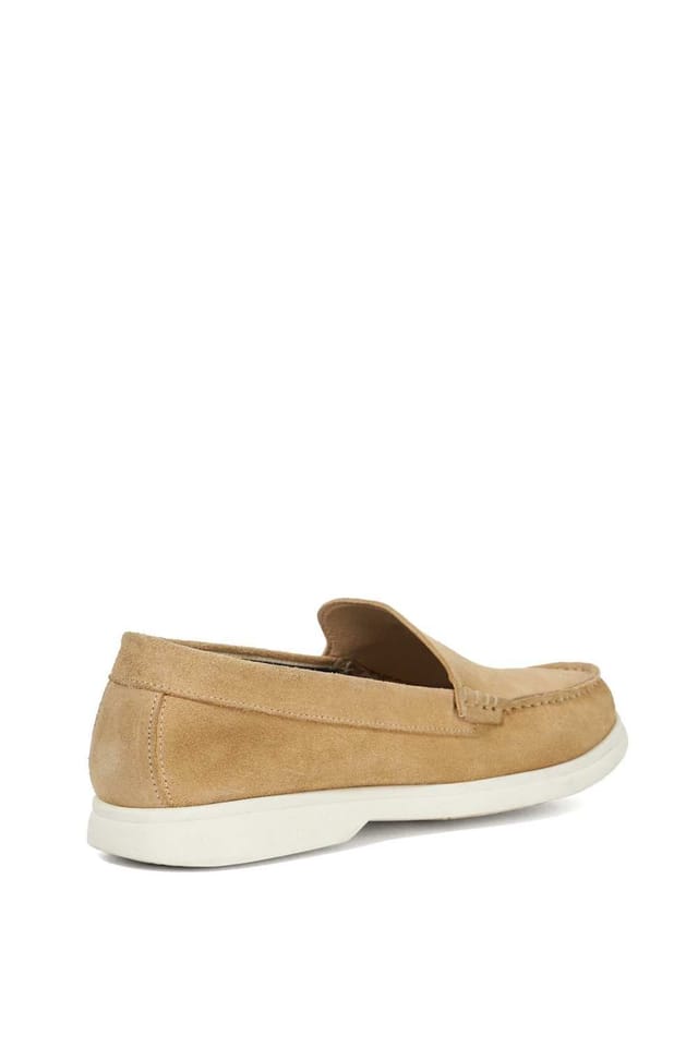 Dune London Dune London Men's Wide Fit 'Bufton' Suede Loafers in Natural - 3