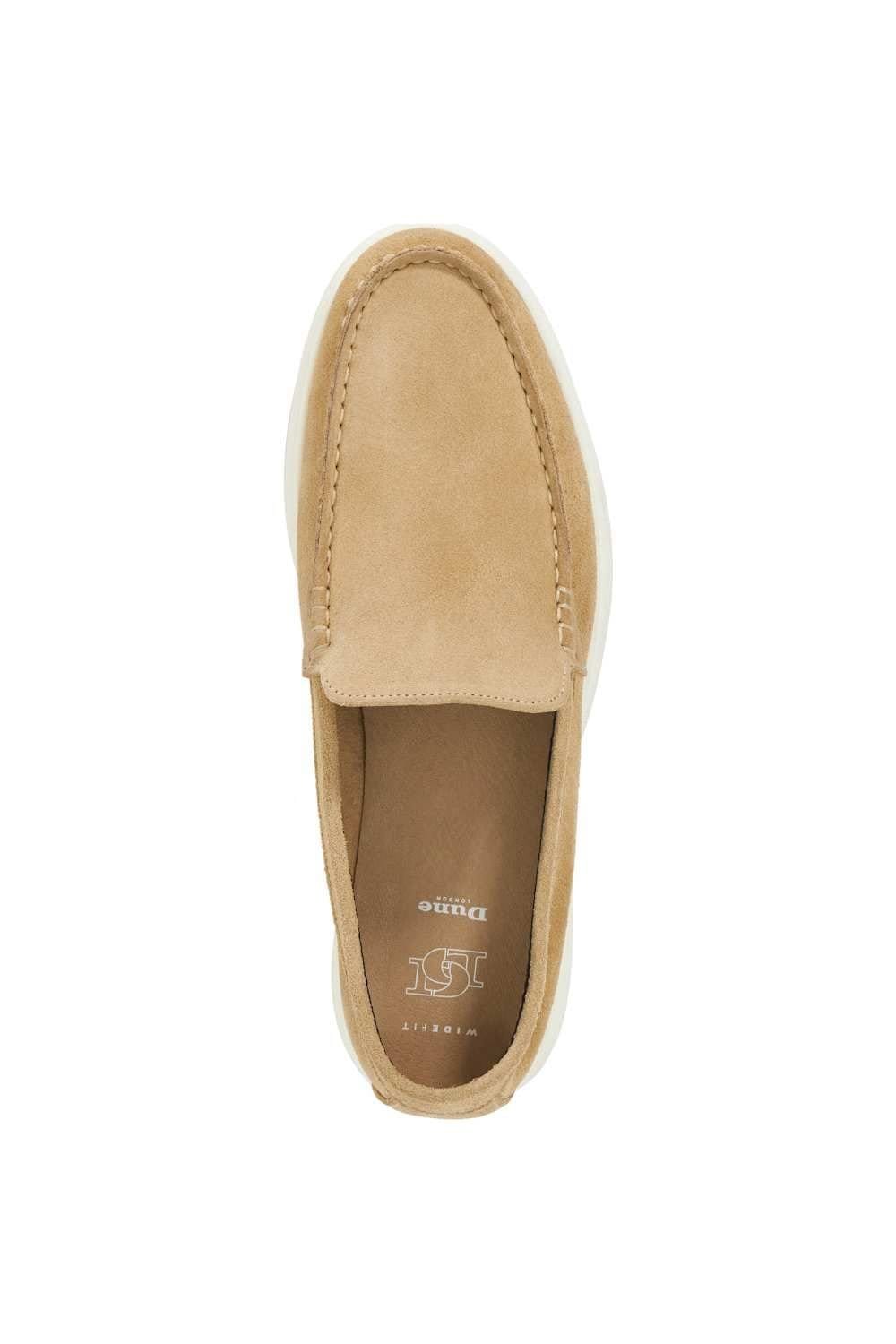 Dune London Dune London Men's Wide Fit 'Bufton' Suede Loafers in Natural - 4