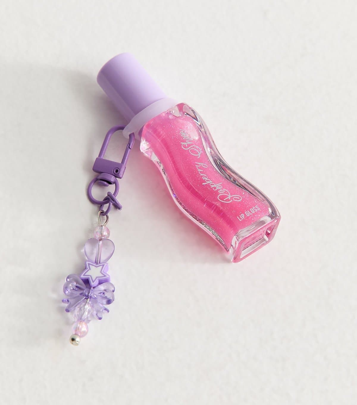 New Look Pink Raspberry Shine Lip Gloss Key Ring New Look