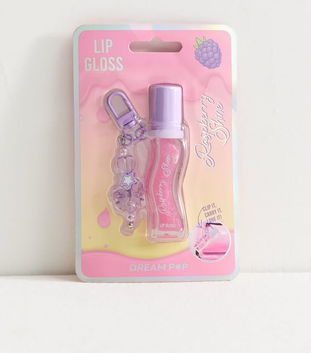New Look Pink Raspberry Shine Lip Gloss Key Ring New Look - 2