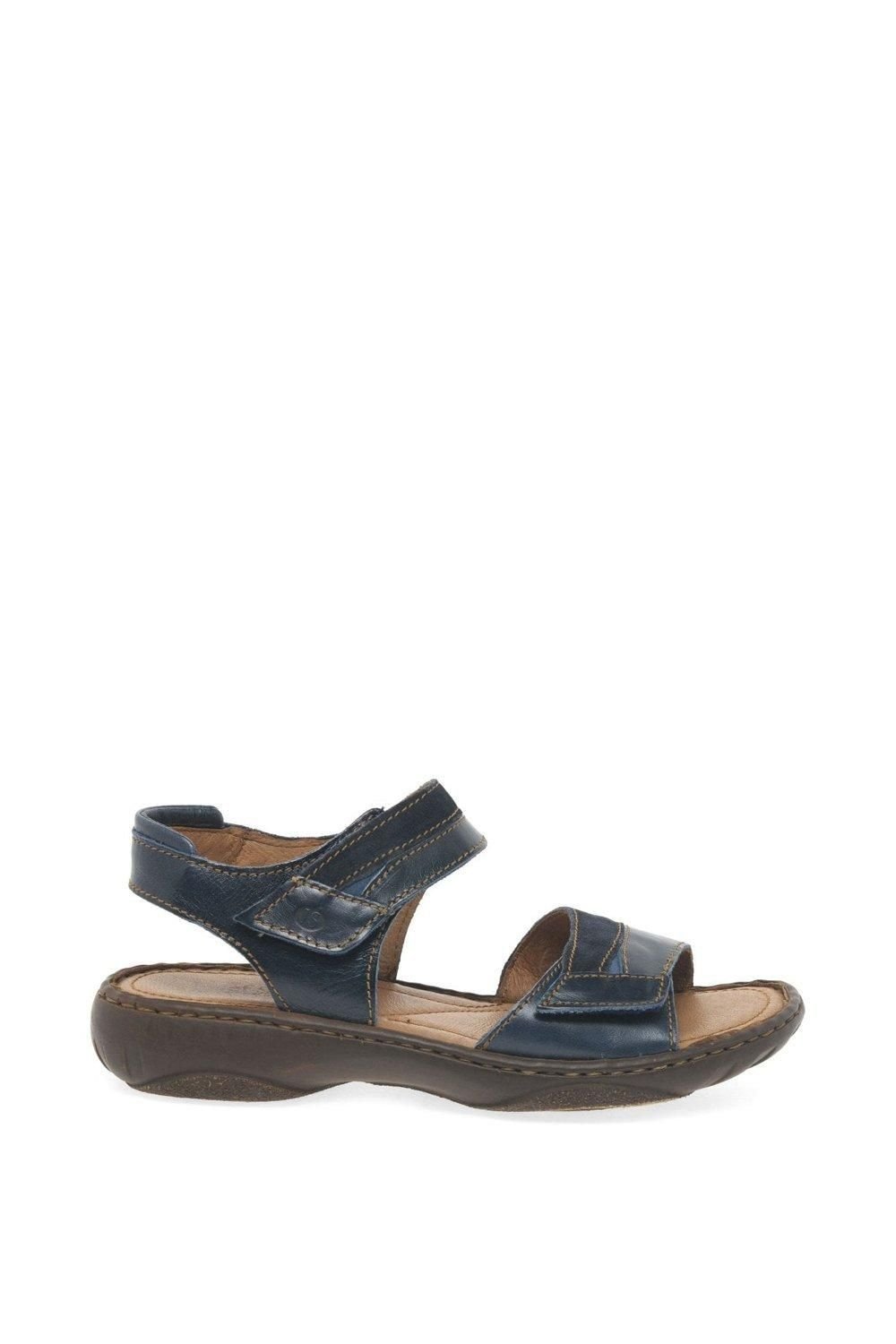 Josef Seibel Josef Seibel Women's 'Debra 19' Leather Sandals in Dark Blue - 4