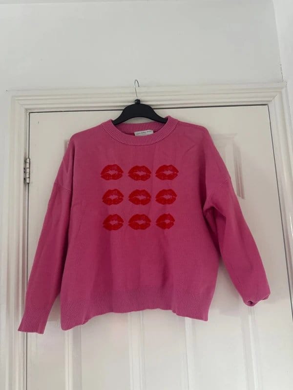 Never Fully Dressed Pink Lips Jumper